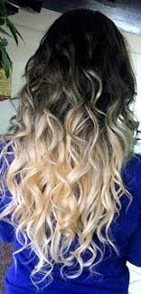 Black And Blonde Ombre The Curls Make The Black Blonde Ombre Work So Well Together I Think It Would Look Odd If The Hair Was Ombre Hair Blonde Ombre Hair Extensions Cool Hair Color