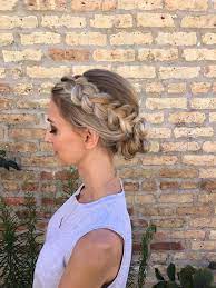 Braid Into Low Bun Hair Makeup By Goldplaited Boho Braided Updo Chic Updo Hairstyle Pr Pretty Braided Hairstyles Bun Hairstyles Kids Updo Hairstyles