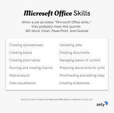 How To List Microsoft Office Skills On A Resume In 2021