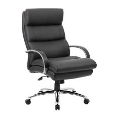 The chair is soft to the touch thanks to the polyurethane infused leather, which also offers durability. Must Have Boss Office Products Executive High Back Leatherplus Chair In Black From Boss Office Products Accuweather Shop