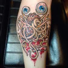Sinners in the Noodles of Flying Spaghetti Monster Tattoos • Tattoodo