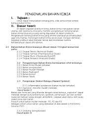 Jangan langsung menghirup di atas tabung yang terbuka. Pengenalan Bahan Kimia Pdf