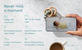 Amazon Com Lumi By Pampers Smart Baby Monitor Hd Video Baby Monitor With Camera And Audio Wifi Night Vision Temperature Humidity Tracking Compatible With The Lumi Smart Sleep System Sold Separately