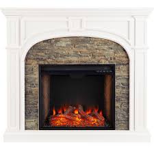 Dry stack stone veneer fireplace. Southern Enterprises Sei Tanaya Stacked Stone Electric Fireplace