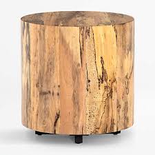 #47 black walnut double slab coffee table on slab legs. Dillon Spalted Primavera End Table Reviews Crate And Barrel Canada