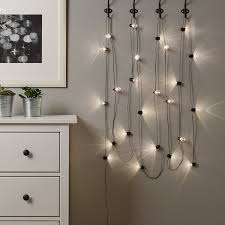 Blotsno Led String Light With 24 Lights Indoor Black Ikea