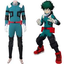 In the anime, izuku is voiced by daiki yamashita in the japanese version, and by justin briner and lara woodhull as a child in the. My Boku No Hero Academia Izuku Midoriya Cosplay Costume Adult Men Battle Jumpsuit Accessories Full Set Halloween Anime Costumes Aliexpress