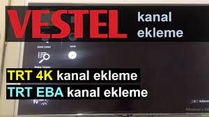 Henüz hd yayınlar tam oturmamışken, türkiye radyo ve televizyon kurumundan hd yayınlardan 4 kat daha iyi görüntü kalitesi sunan 4k kanalı geldi: Vestel Tv Kanal Ekleme Trt 4k Kanal Ayari Trt 4k Guncel Frekans Vestel Tv Kanal Ekleme Youtube
