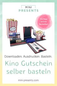 Der nächste filmabend oder die nächste party steht an? 06 Mini Presents Kinogutschein Kino Gutschein Explosionsbox Basteln Mini Presents Blog