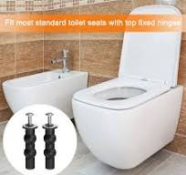 uxcell Lot de 2 vis M6 pour charnières de siège de toilette, boulons en  caoutchouc extensible pour montage sur le dessus, charnières de siège de ...