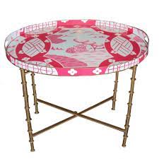 Remote controls, magazines, popcorn bowls… your living room table has a lot to take care of. Canton In Pink Tray Table By Dana Gibson Dana Gibson