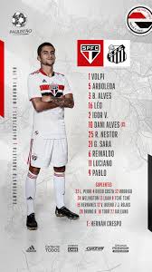 Cbf sorteia nesta terça confrontos das oitavas de final. O Sao Paulo Esta Escalado Para O Classico Contra O Santos Veja Os Titulares Do Tricolor Aqui