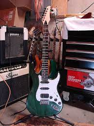 Usa Carvin Bolt Trans Green W Dimarzio Prs Pickups David S Gear Garage Reverb Carvin Bolt Guitar