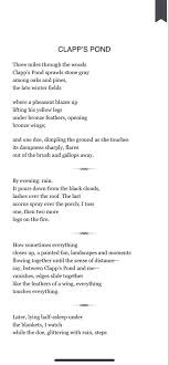 Clapp S Pond Part 1 Grey Stone Mary Oliver Late Winter