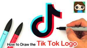 Tik tok logo coloring pages. How To Draw The Tik Tok Logo Youtube