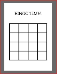 Fill the tiles with random numbers or pictures to play a fun game of chance with kids and students. 53 Bingo Card Template 4x4 Maker With Bingo Card Template 4x4 Cards Design Templates