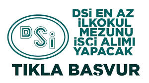 Devlet su i̇şleri genel müdürlüğü, kurumun merkez ve taşra teşkilatlarında istihdam edilmek amacıyla, i̇şkur üzerinden 500 sürekli işçi alımı yapılacağını duyurdu. Dsi Isci Alimina Basladi Tikla Basvur