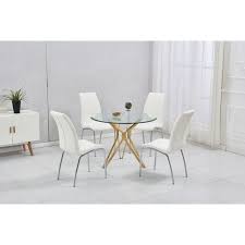 Liesl Dining Table Modern Dining Table Dining Room Small Glass Top Dining Table