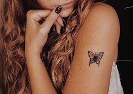 A sign of friendship and warmth, this gorgeous yellow rose is the perfect contrast to the cool lavender butterfly. 24 Pretty Butterfly Tattoos Ideas To Get In 2020 Tiny Tattoo Inc
