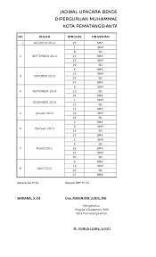 Maybe you would like to learn more about one of these? Xls Jadwal Upacara Bendera Sd Swasta Muhammadiyah I Academia Edu