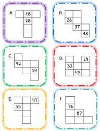 Make up a quiz for pupils to answer without looking at the grid. Number Grid Puzzles Math Center Everyday Math Number Grid First Grade Math Worksheets