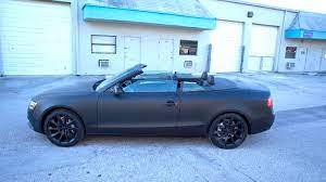 Audi A5 Flat Matte Black 3m Car Wrap Miami Florida Http Carwrapsolutions Com Matte Black Wrap Carbon Fiber Racing Stripe Ht Car Wrap Carbon Fiber Vinyl Audi