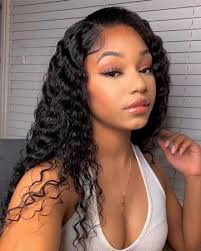 Amazon.com : Otmgeic 250% Density 13X6 Deep Wave HD Transparent Lace Front  Wigs Brazilian Virgin Human Hair Deep Curly Glueless Lace Frontal Wigs  Human Hair Pre Plucked for Women(28inch,Natural Black) : Beauty