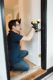 How To Install An Interior Slab Door The Home Depot Door Installation Interior Door Installation Slab Door