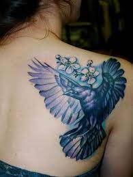 Crow Tattoo Crow Tattoo Tattoos Blue Ink Tattoos