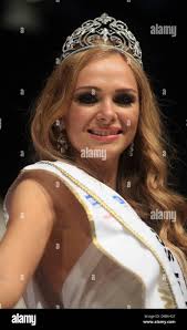 Magdeburg, Germany. 14th Dec, 2013. Miss Intercontinental 2013 Ekaterina  Plekhova (L) is congratulated by Miss Intercontinental 2012 Daniela Chalbaud  in Magdeburg, Germany, 14 December 2013. The 23-years-old woman won the  competition against