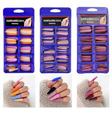 The look will take you from weekends, to work weeks to nights out on the town. Buy Coffin Extra Long Fake Nails Ballerina Press On Nude False Nails 300pcs Matte Acrylic Nails Tips For Nail Art 4 Colors Black Natural Pink Yellow Blue Burgundy Red Orange Mixed Color