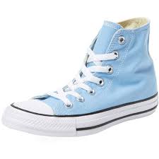 Black And Blue Converse High Tops Converse Women S Chuck Taylor All Star Hi Top Blue Size 3 5m 5 5w 39 Liked On Polyvore Featu Blue Converse High Tops Sneakers Blue Blue Platform Shoes