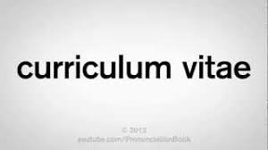 How To Pronounce Curriculum Vitae Youtube