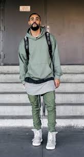 Hm Fear Of God Trousers Joggers Olive Black Fog Twill Ankle Zipper Fog Tan Khaki Mens Outfit Inspiration Hypebeast Fashion Mens Streetwear