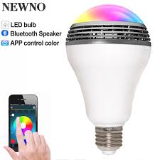 Newno Smart Led Bulb Light Wireless Bluetooth Speaker Dimmable Color E27 Lamp Audio Speaker For Iphone Samsung Android Phone Bluetooth Speaker Wireless Bluetooth Speakeraudio Speaker Aliexpress
