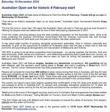 As part of this focus, the melbourne park precinct will be. Craig Tiley On Twitter Summer Update 3 Ausopen 2021 Tickets On Sale Wednesday