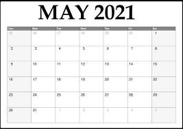 All calendar templates are free, blank, printable and fully editable! Free Print Blank Calendar For May 2021 Fillable Editable Template
