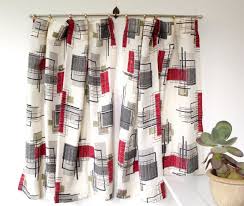vintage 1950s curtains. 2 barkcloth