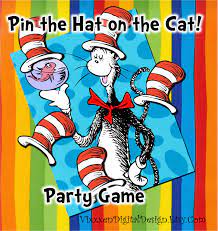 Dr Seuss Party Favors Dr Seuss Party Game Pin The Hat On The Cat Other Party Supplies Dr Seuss Party Ideas Seuss Party Games Seuss Party
