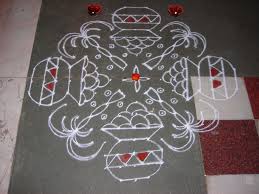 Pot kolam in 15 dots kolams of india. 16 Dots Pongal Kolam Books Download
