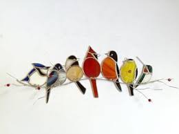 Birds On A Wire Stained Glass Pattern Oiseaux Preferes Darriere Cour Cardinal Chickadee Et Stained Glass Birds Stained Glass Patterns Glass Birds