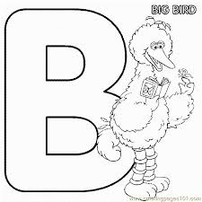 Thousands pictures for downloading and printing! Abc Letter B Big Bird Sesame Street Coloring Pages 7 Com Coloring Page For Kids Free Alphabets Printable Coloring Pages Online For Kids Coloringpages101 Com Coloring Pages For Kids