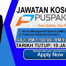 Jawatan kosong puspakom sdn bhd malaysia januari 2018. Kerja Kosong Puspakom