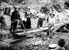 Primary gold is found in rock formations, secondary gold is found in waterways. California Gold Rush Wikipedia