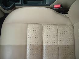 A Customer Used Our Leather Ultra Clean To Clean His Car Seats You Can See The Difference It S Ma Interior Car Wash Cleaning Leather Car Seats Detail Car Wash