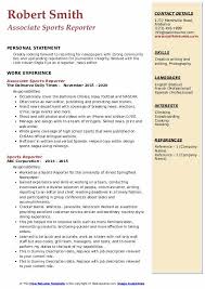 Fortunately, our sports resume template for word gives you everything you need to craft a quality document. Sports Reporter Resume Samples Qwikresume