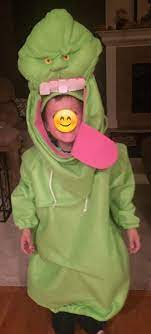 Halloween Kids Homemade Diy Ghostbusters Slimer Costume Slimer Halloween Costume Slimer Costume Ghostbusters Costume Diy