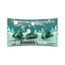 Can we just talk about these kisses for a minute? Hershey S Kisses Holiday Dark Chocolate Candy Filled With Mint Truffle 10 Oz Walmart Com