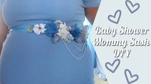 Guess the waist size : Baby Shower Mommy Sash Baby Shower Diy Youtube