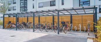Fahrradunterstand Polycarbonatdach Seitenverkleidung Woodline Fahrrad Uberdachungen Fahrrad Unterstand
